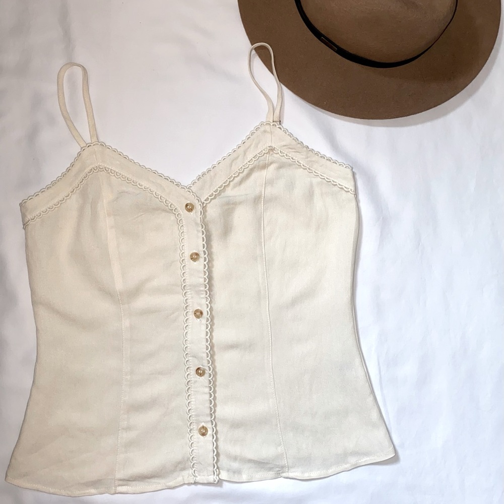 Cream Button Up Top